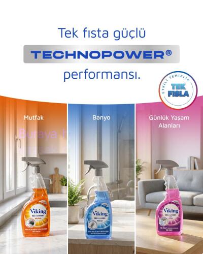 TECHNOPOWER (Çok Amaçlı ,Mutfak,Banyo) Paket 750 ml X 3 Adet - 6